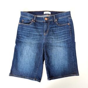 👖 LOFT Dark Blue Wash Jean Shorts – Size 4 / 27" – 10" Inseam – Retail: $60